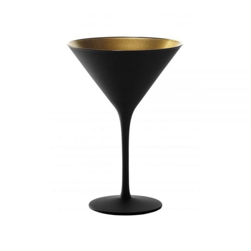 Cocktail Glass - 240ml, Olympic, Matt Black-Gold: Pack of 24
