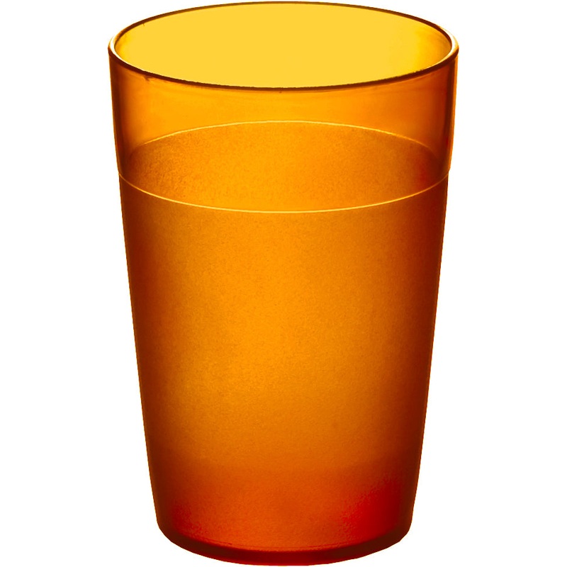 Tumbler - 250ml, Polycarbonate, Orange: Pack of 5