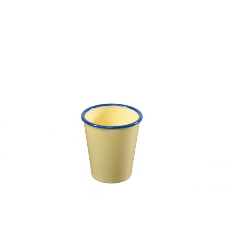 Tumbler - 80x90mm, Vintage Yellow with Blue Rim: Pack of 6