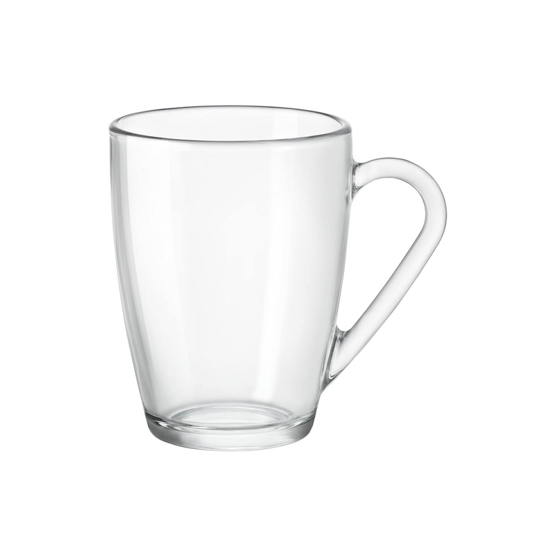 Icon-Mug Clear W/Handle 320Ml: Pack of 6