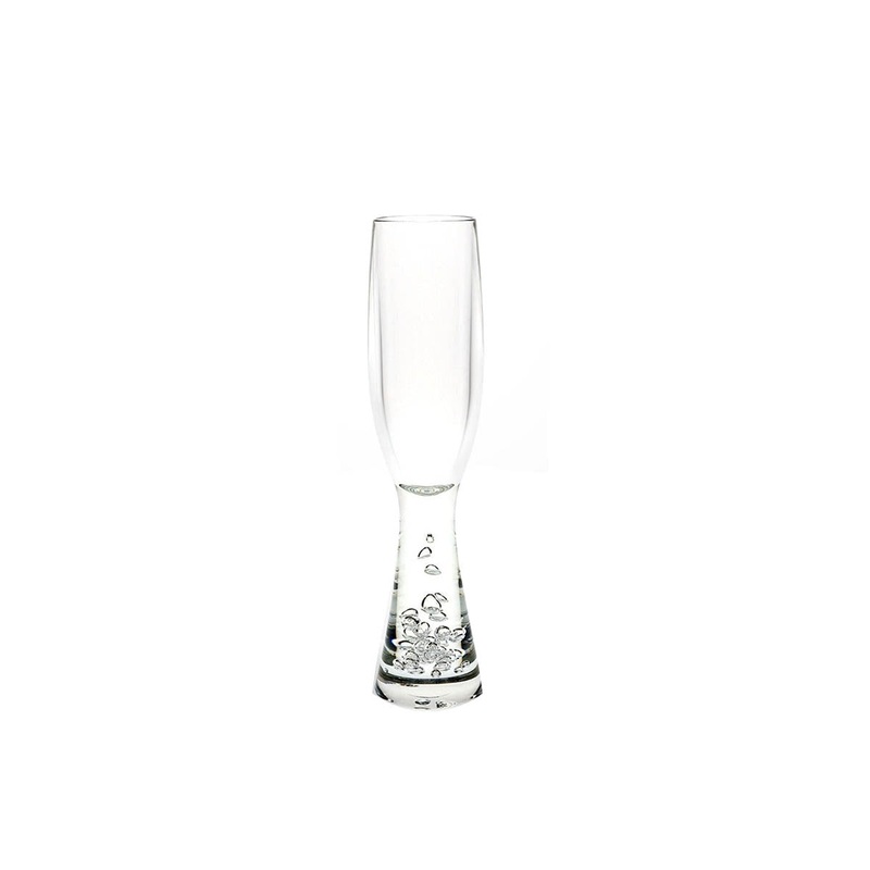 Unbreakable Champagne Flute W/Bubble Base, Polycarbonate - 180ml: Pack of 4