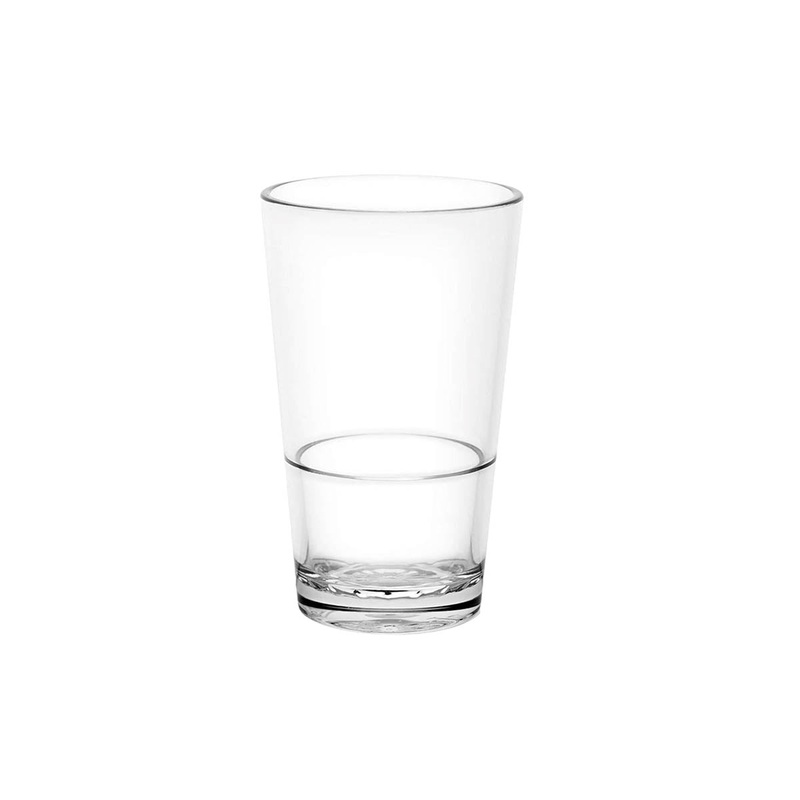 Unbreakable Highball Beer, Weights and Measures Certified, Nucleated, Polycarbonate - 570ml: Pack of 4