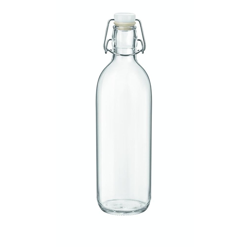 Emilia-Bottle 1.0Lt White Top: Pack of 6