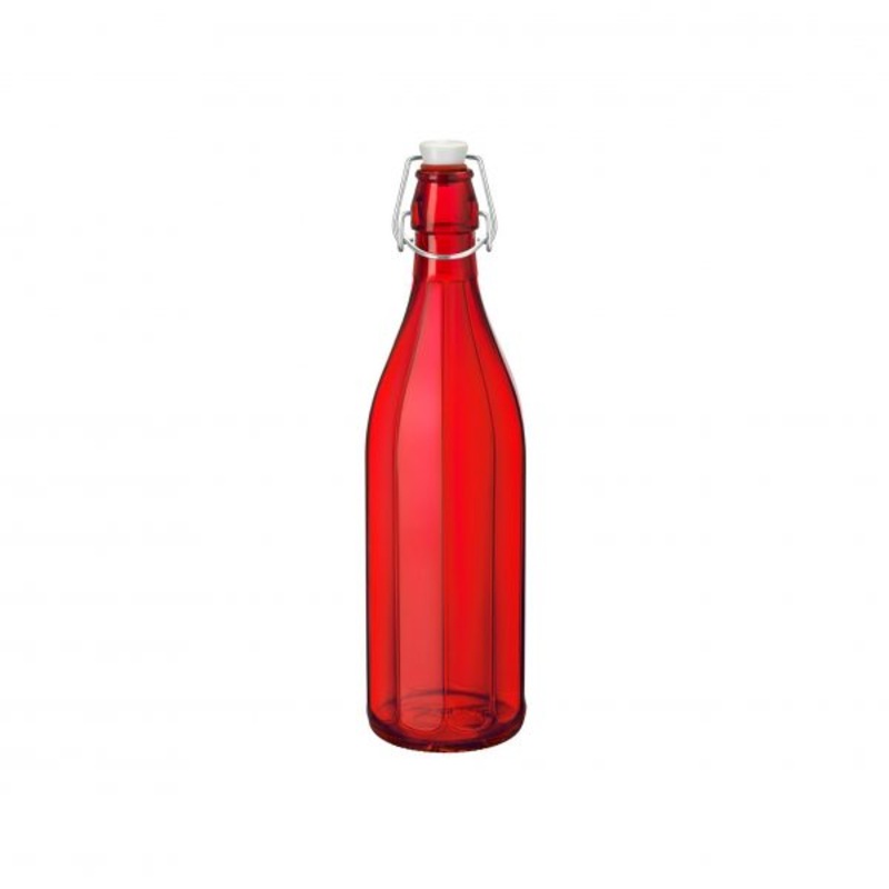 Oxford Bottle with Top - 1.0L, Red: Pack of 6