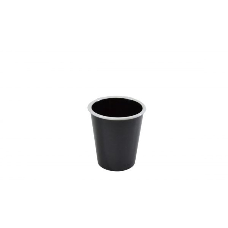 Tumbler - 80x90mm, Vintage Black with White Rim: Pack of 6