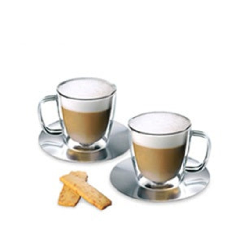 Nova Double Walled Thermo Glass with Saucer - 220ml: Pack of 24