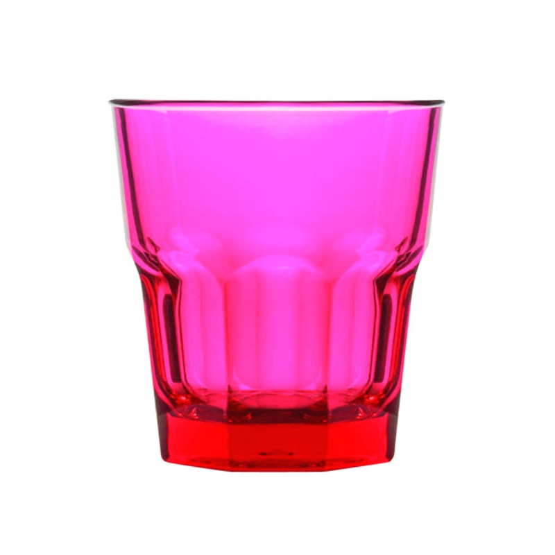 Rock Tumbler - 240ml, Pink, Polycarbonate: Pack of 6