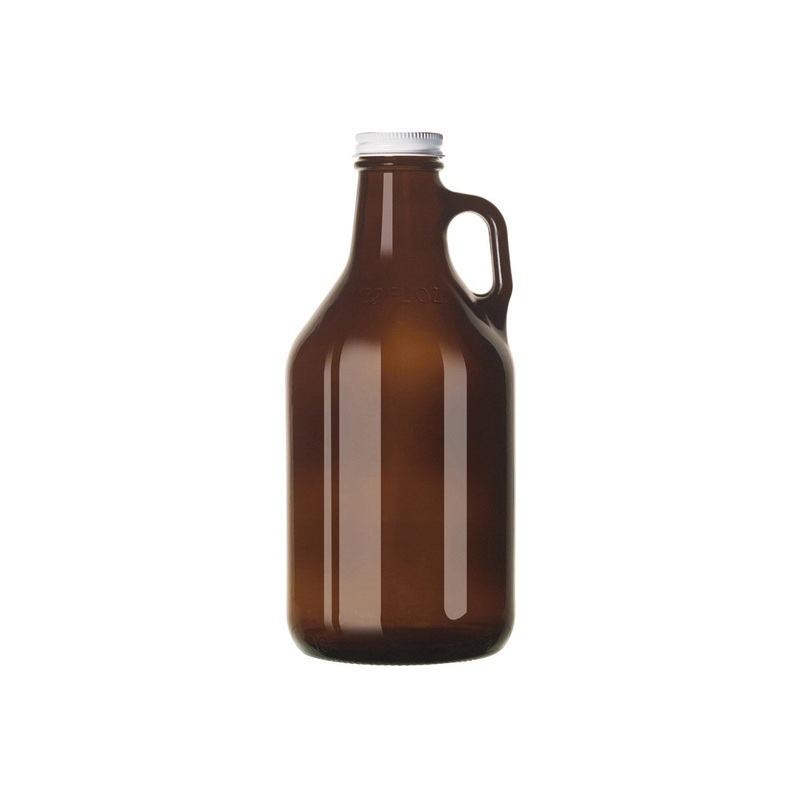 Amber Growler with lid - 946 ml: Pack of 12