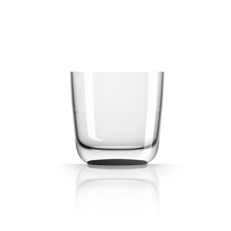 Unbreakable Whisky Glass with Black Base 285ml: Pack of 4