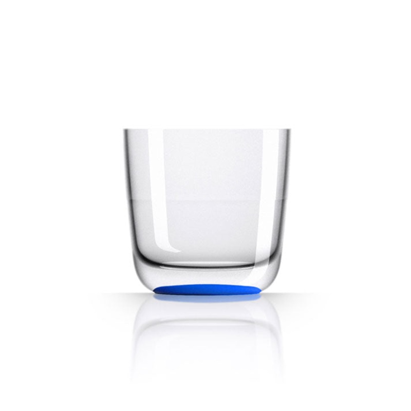 Unbreakable Whisky Glass with Navy Blue Base 285ml: Pack of 4
