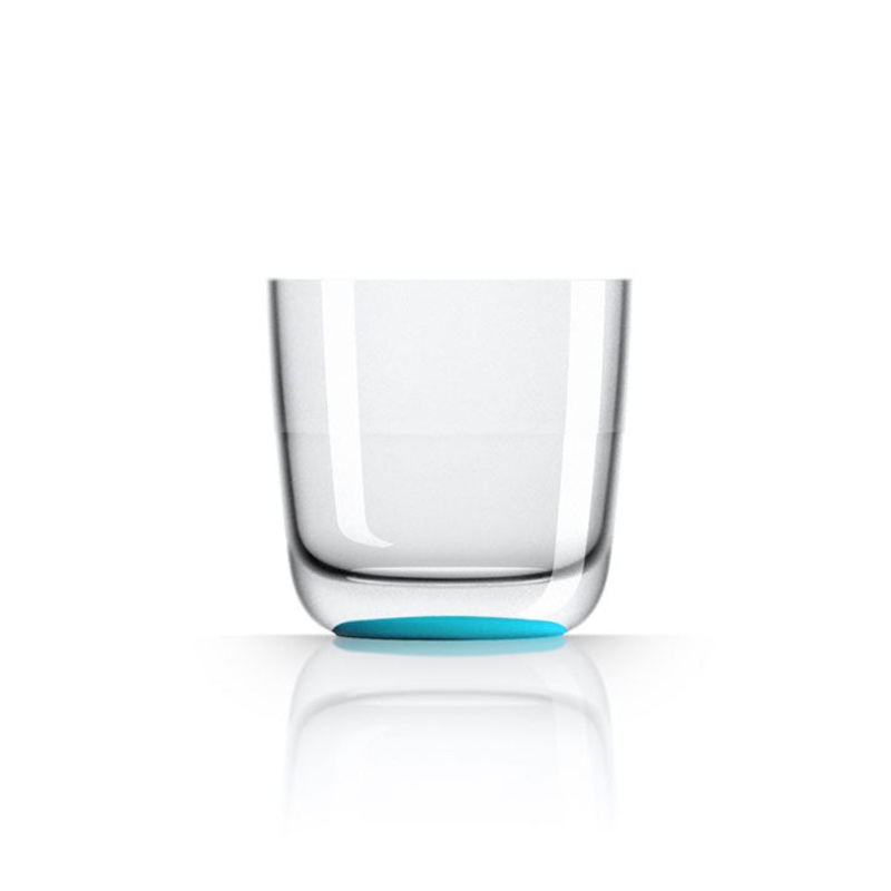 Unbreakable Whisky Glass with Vivid Blue Base 285ml: Pack of 4