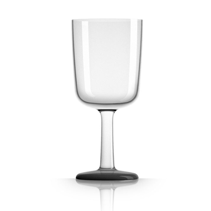 Unbreakable Wine Glass with Black Base 300ml: Pack of 4