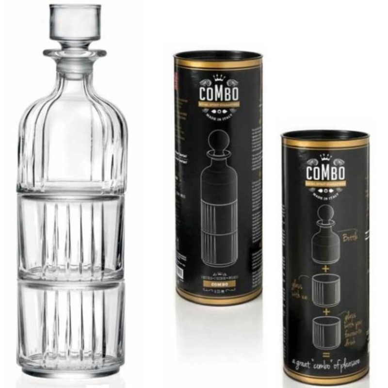 Combo Whisky Decanter - with 2Pc 367ml Dof, 345ml: Pack of 1