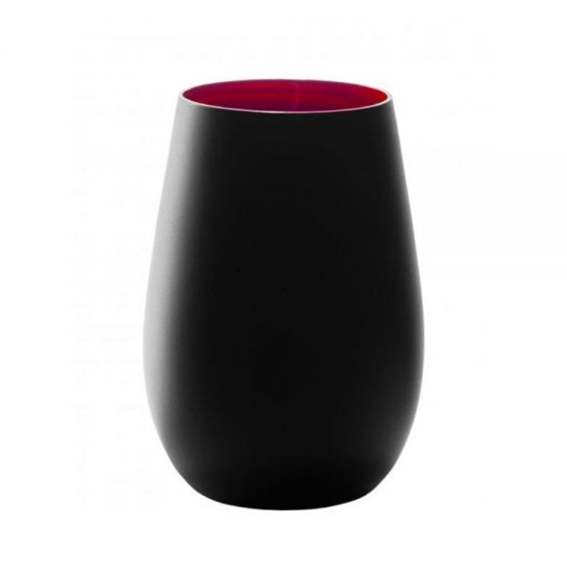 Tumbler - 465ml, Olympic, Matt Black-Red: Pack of 24