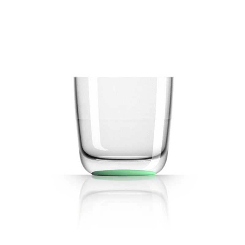 Unbreakable Whisky Glass with Green Glow in the Dark Base 285ml: Pack of 4