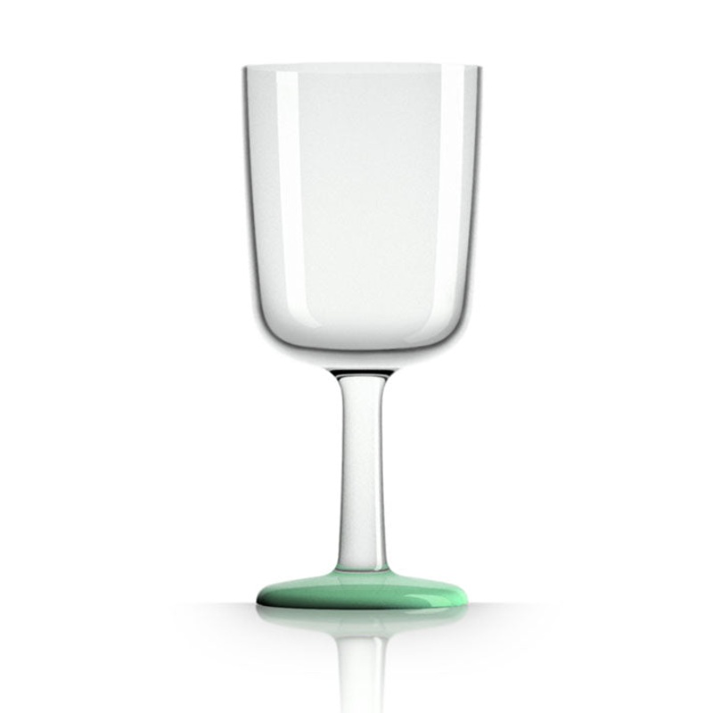 Unbreakable Wine Glass with Green Glow in the Dark Base 300ml: Pack of 4