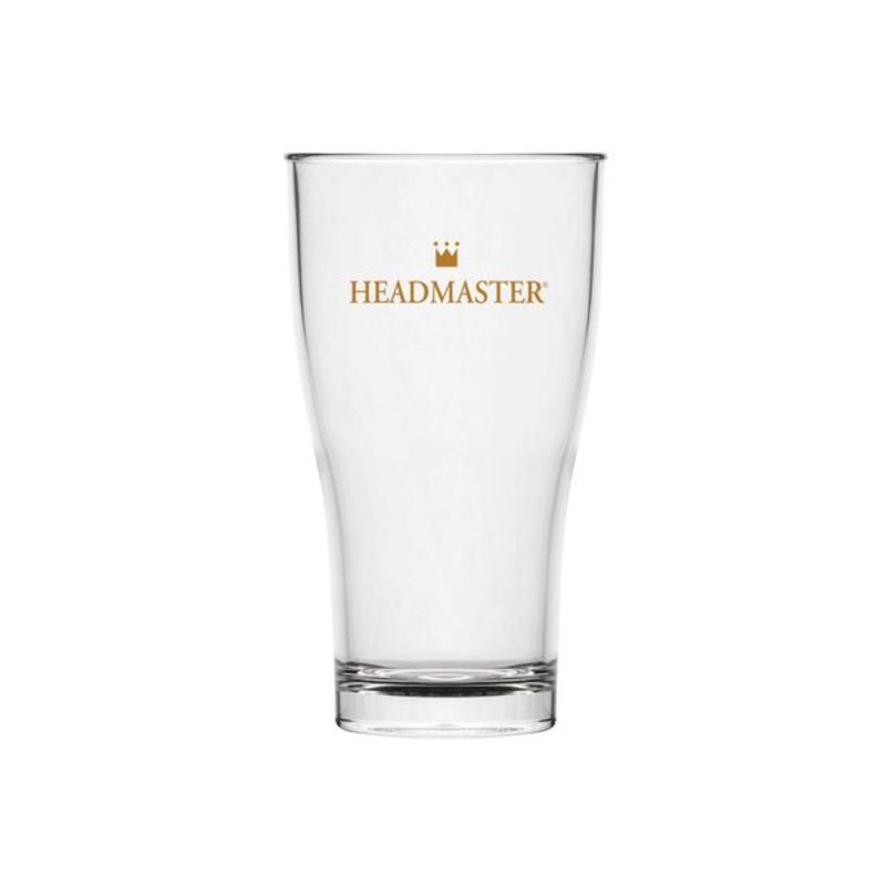 Conical Schooner - 425ml, Headmaster  logo, Polycarbonate: Pack of 6