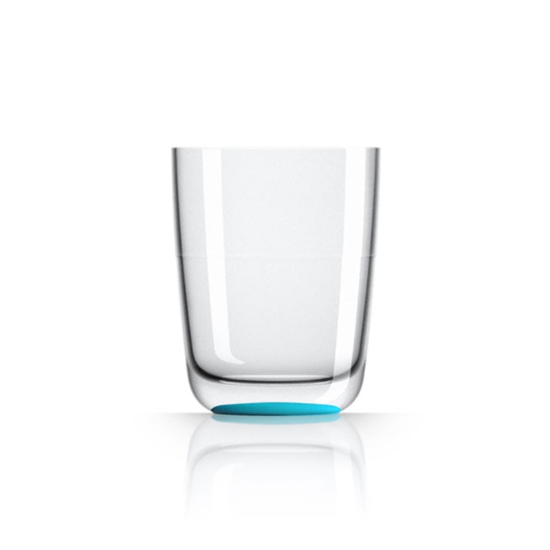 Unbreakable Highball Glass with Vivid Blue Base 425ml: Pack of 4