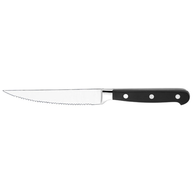 Steak Knife Point Tip - Black Handle, ATHENA: Pack of 12