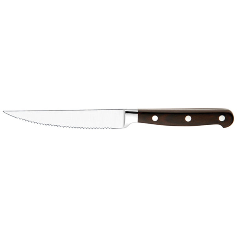 Steak Knife Point Tip - Brown Handle, ATHENA: Pack of 12