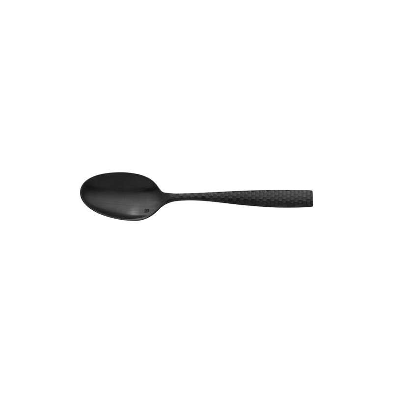 Dessert Spoon - Lucca Faceted, Black: Pack of 12