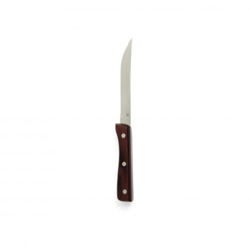 Steak Knife, With Pointed Tip, Pakkawood: Pack of 12