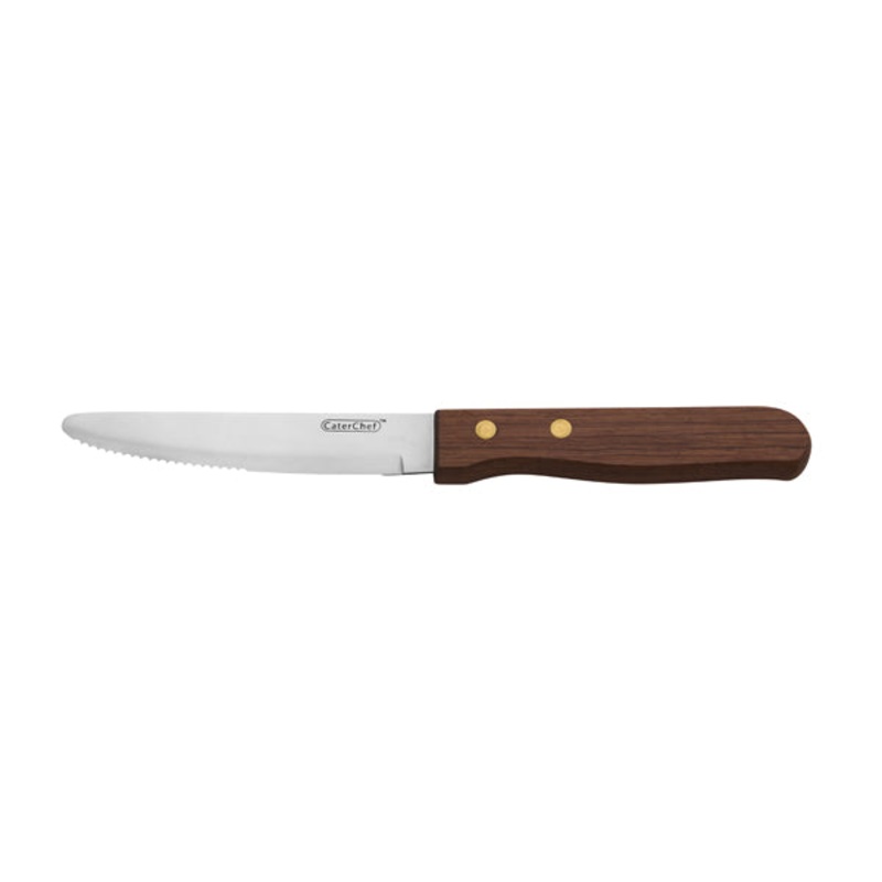 Jumbo Steak Knife - Wood Handle: Pack of 12