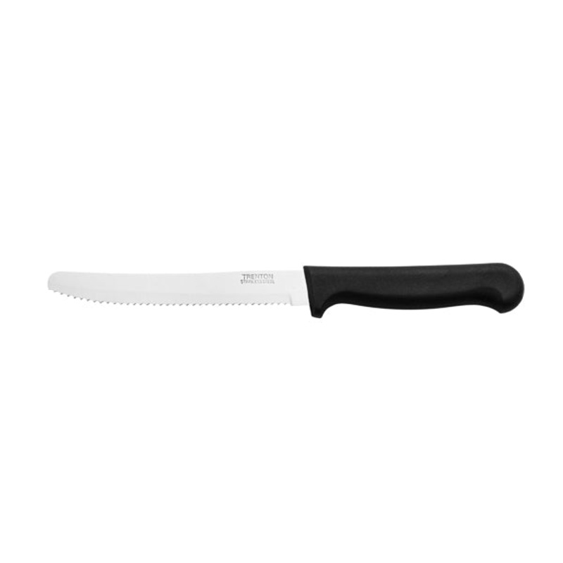 Steak Knife Round Tip - Black Handle, 223mm: Pack of 12