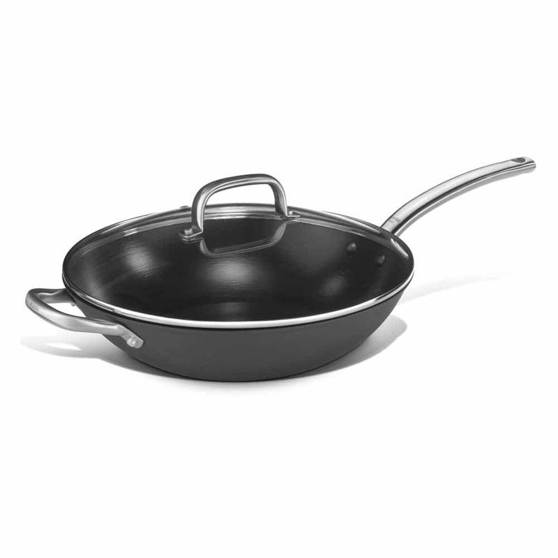 Wok with Lid, 8Ltr, Non-Stick: Pack of 6