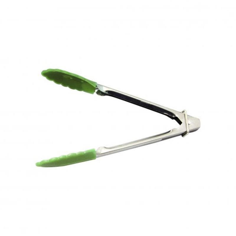 Utility Tong - 180mm, With Green Silicone Head: Pack of 12