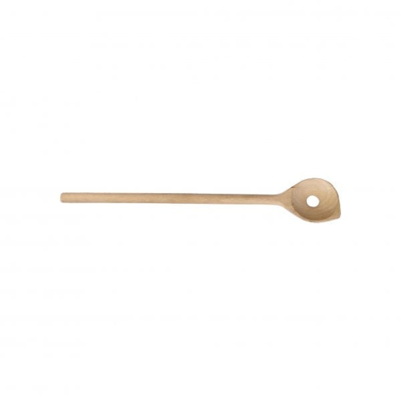 Wood Spoon With Hole - 350mm, Beechwood: Pack of 6