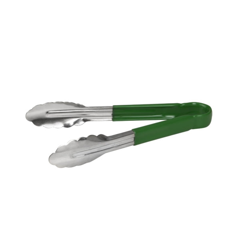 Tong - Stainless Steel, Green, 230mm