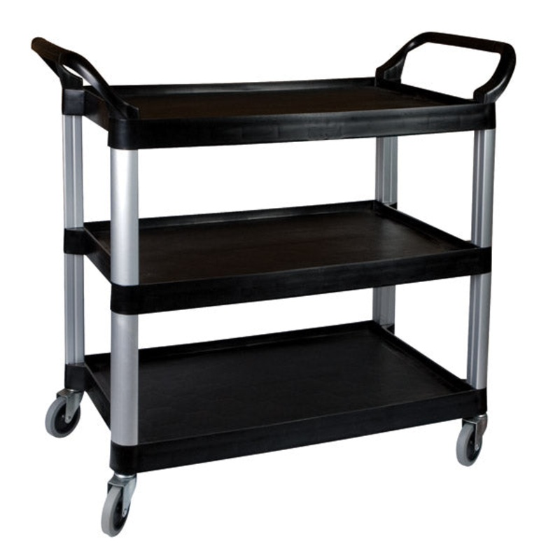Utility Trolley - 3 Shelf, Black, 1,060 x 480 x 1,000mm