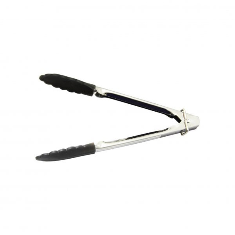 Utility Tong - 180mm, With Black Silicone Head
