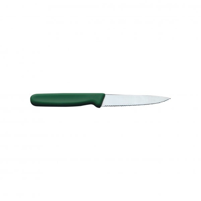 Tomato Knife - 130mm, Serrated, Green: Pack of 1