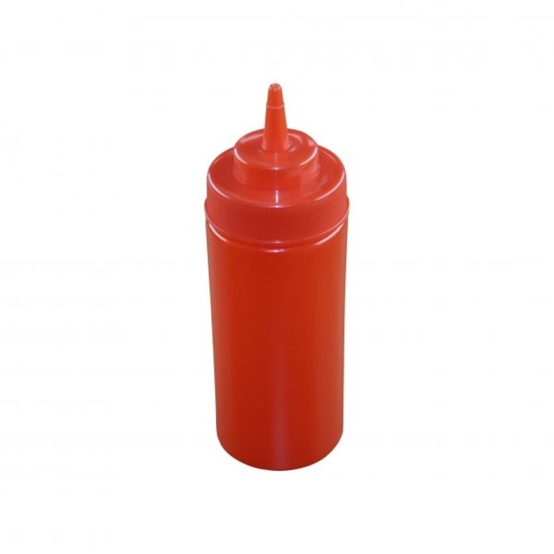 Wide Mouth Squeeze Bottle - 480ml, Red: Pack of 12