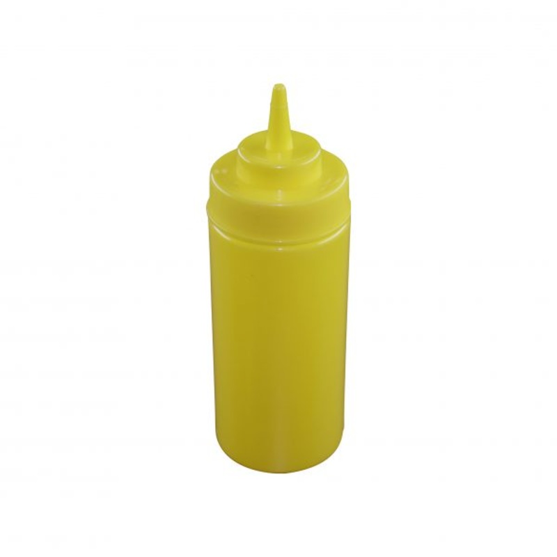 Wide Mouth Squeeze Bottle - 480ml, Yellow: Pack of 12