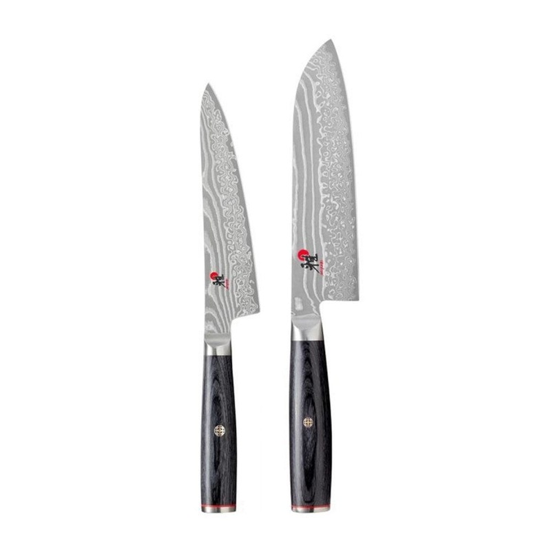 Miyabi 5000FCD Pakka Wood - 2 Piece Knife Set (Santoku and Shotoh Utility)