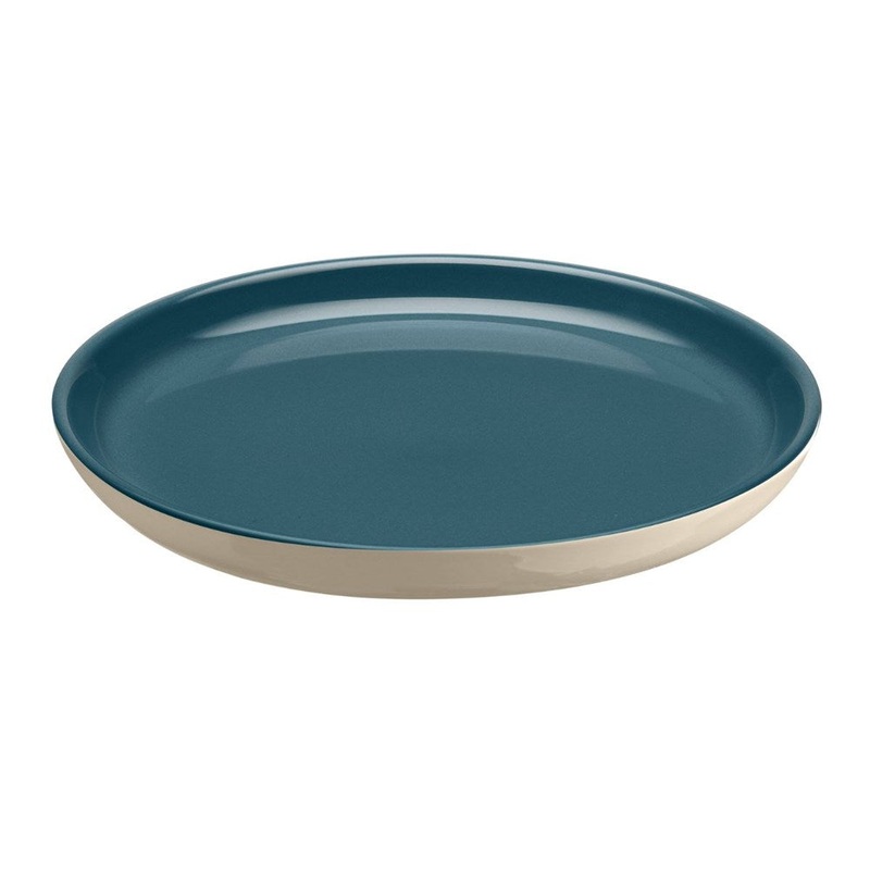 Emile Henry Large Plate - 25cm - Blue Flame / Ivory