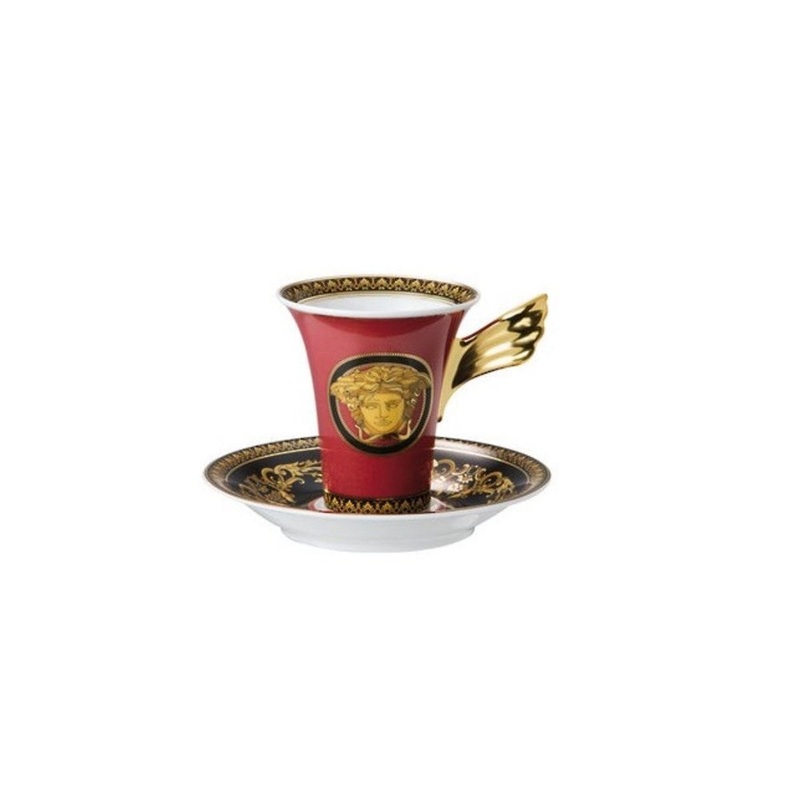 Rosenthal Versace Medusa Red Tall Cup & Saucer