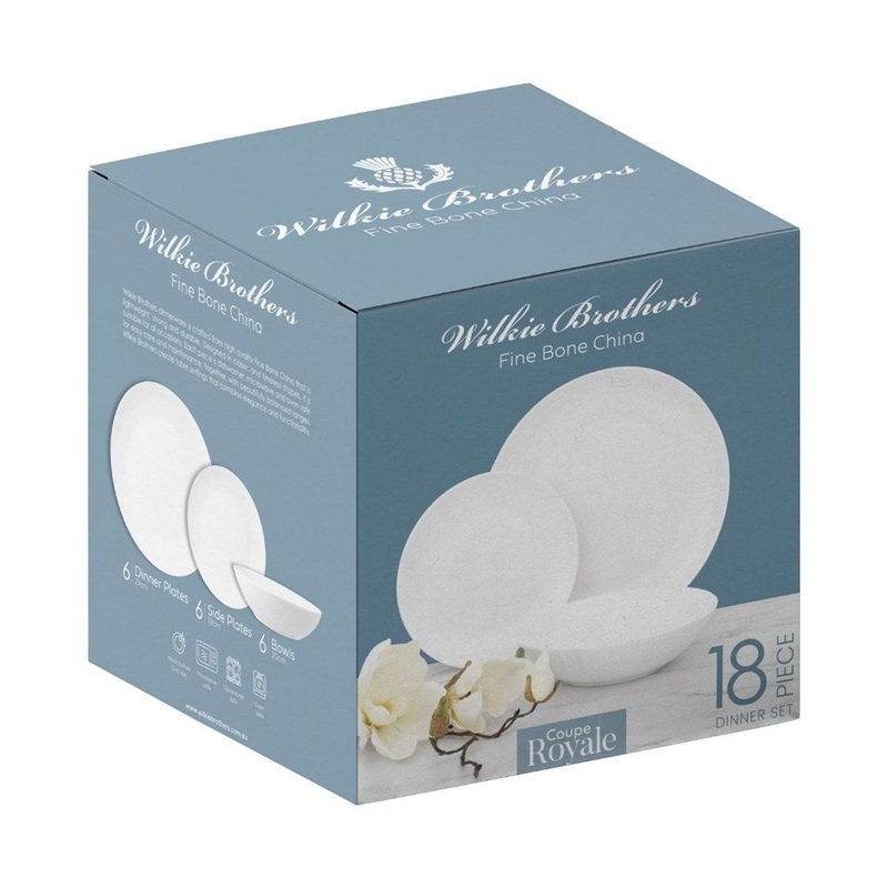 Wilkie Brothers Fine Bone Coupe Dinner Set - 18 Piece