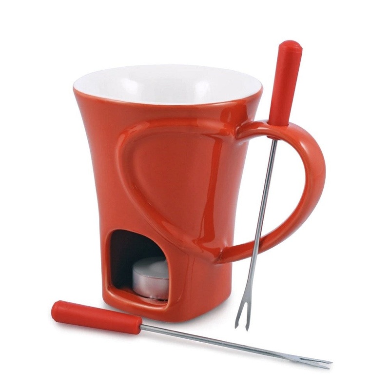 Swissmar Sweetheart 4 Piece Chocolate Fondue Mug Set