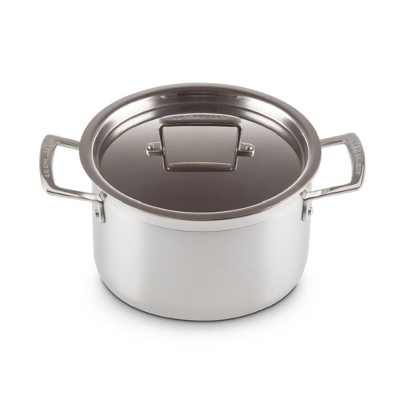 Le Creuset Classic 3 Ply Stainless Steel Deep Casserole - 24cm