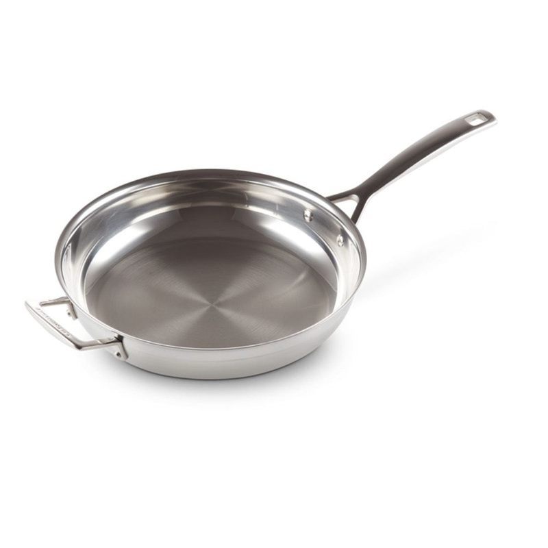 Le Creuset Classic 3 Ply Stainless Steel Fry Pan with Helper Handle - 28cm