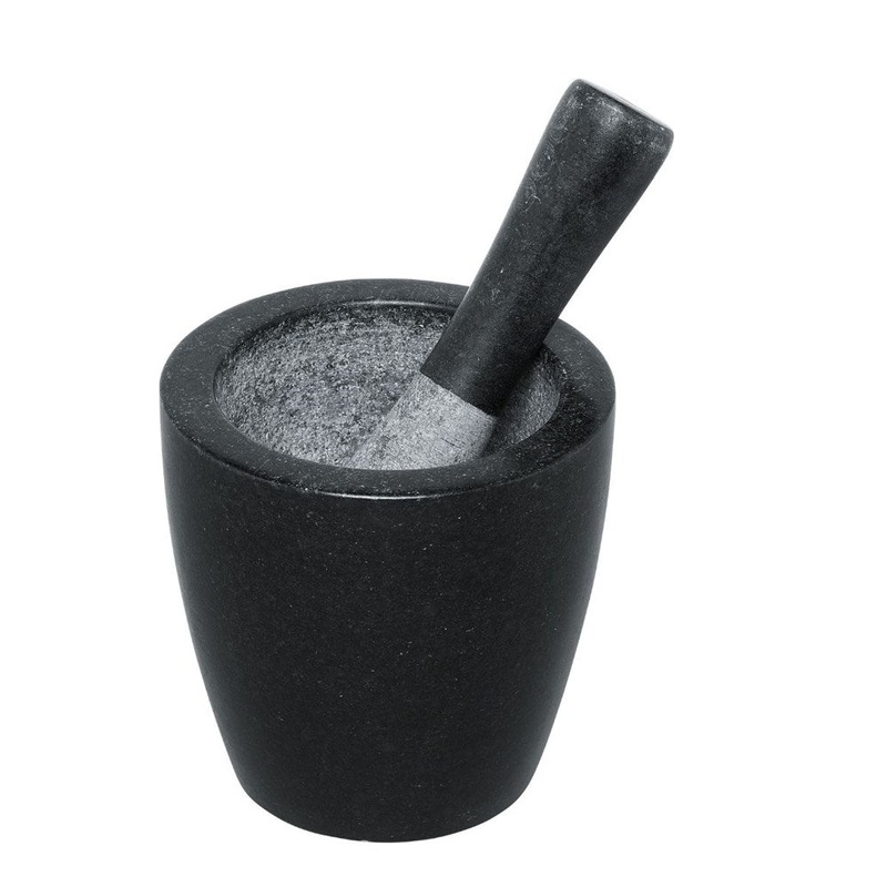 Avanti Conical Tall Black Mortar and Pestle - 13cm