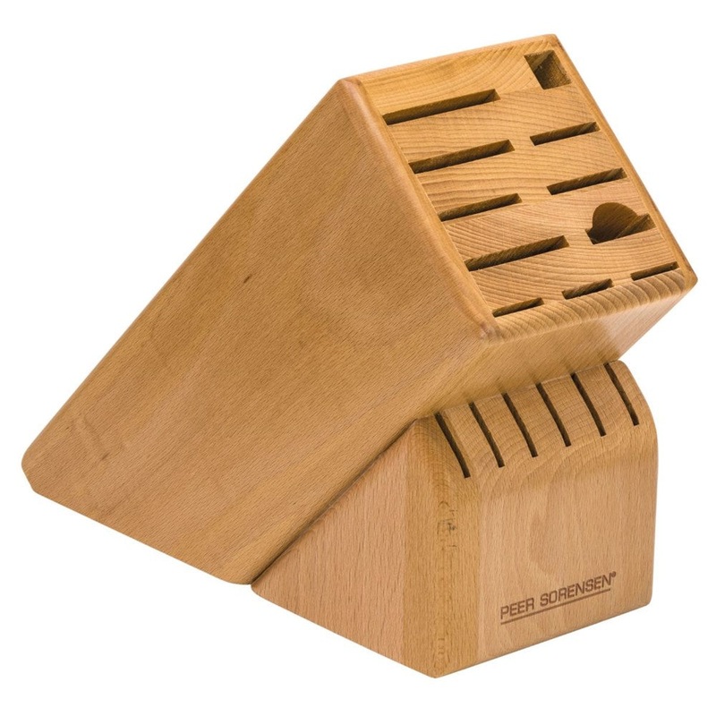 Peer Sorensen Beechwood Empty Knife Block - 17 Slot