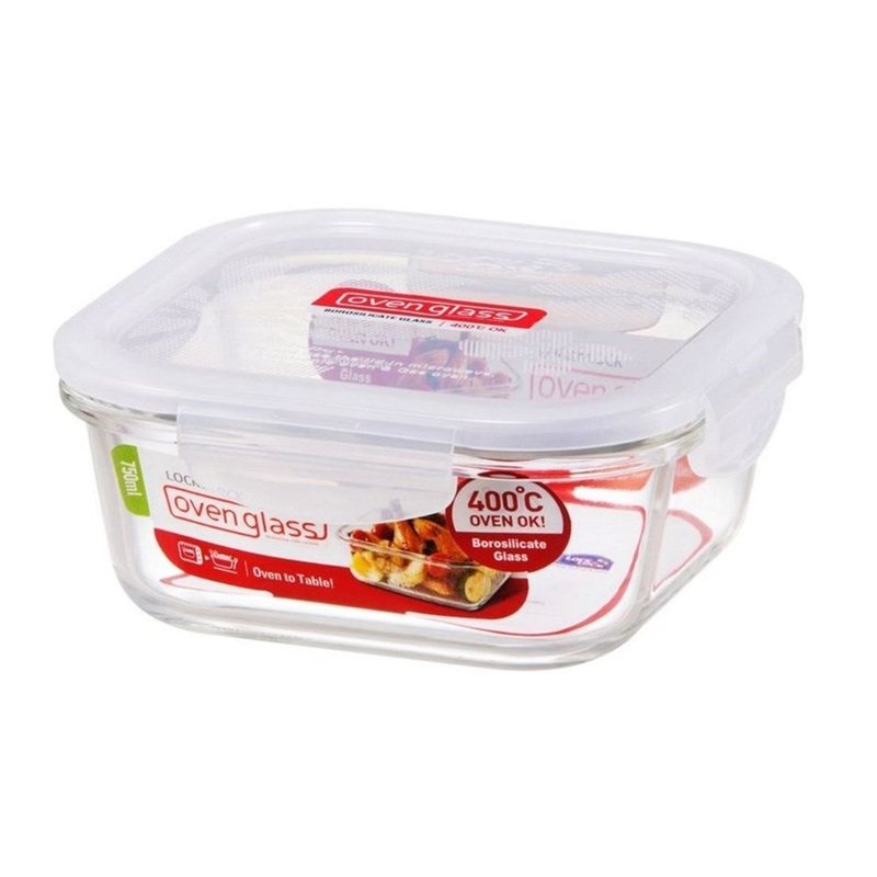 LocknLock Boroseal Heat Resistant Square Glass Container - 750ml
