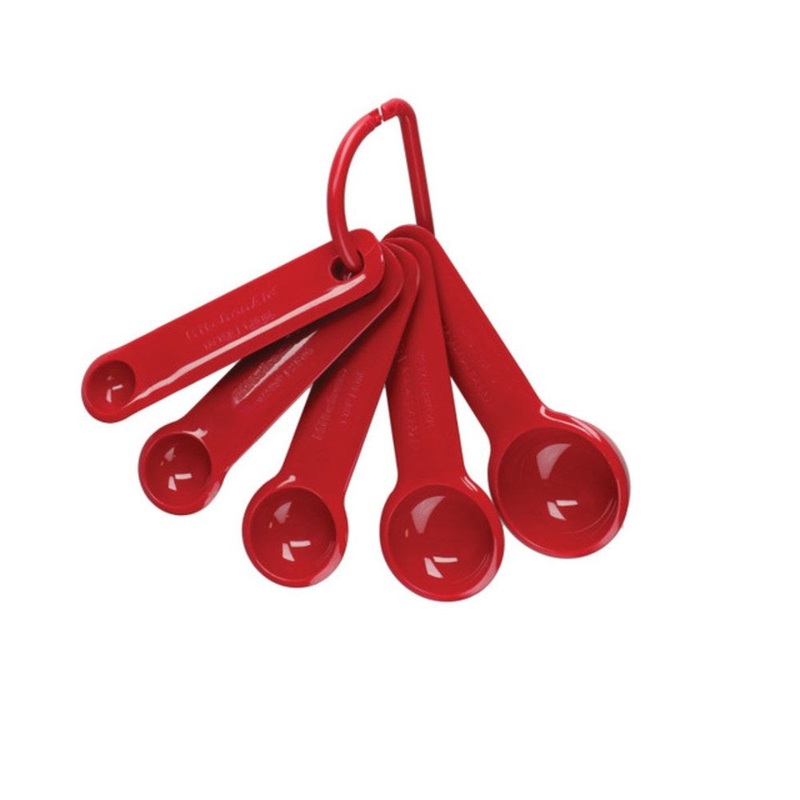 KitchenAid 5 Piece Measuring Spoon Set - Empire red