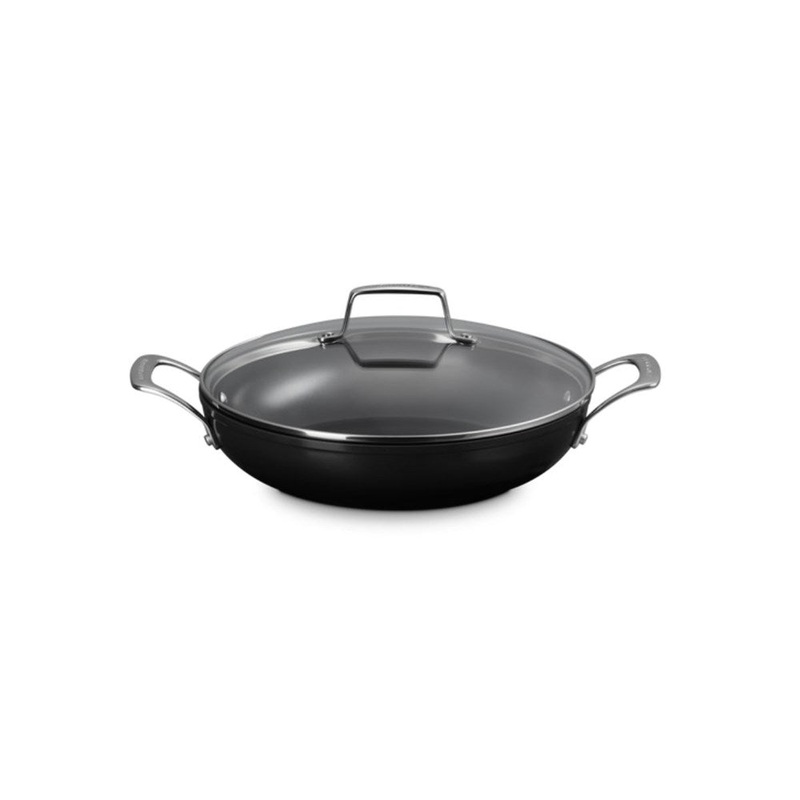 Le Creuset Essential Non-Stick Ceramic Shallow Casserole with Glass Lid - 28cm
