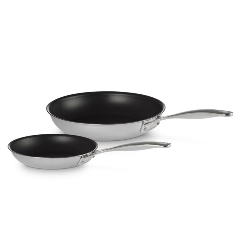 Le Creuset Signature 3 Ply Stainless Steel 2 Piece Fry Pan Set - 20/26cm